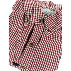 Drake Waterfowl Men’s SZ Large Red Plaid Button up Shirt Short Sleeve Excellent